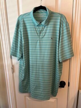 Vineyard Vines Polo XL Green and White
